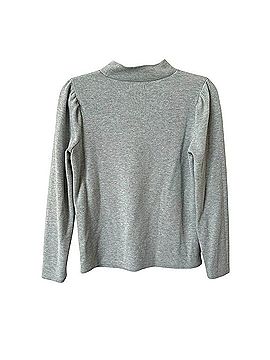 Madewell (Re)Sourced Mockneck Puff Sleeve Top Long Sleeve T-Shirt (view 2)