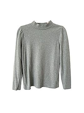 Madewell (Re)Sourced Mockneck Puff Sleeve Top Long Sleeve T-Shirt (view 1)