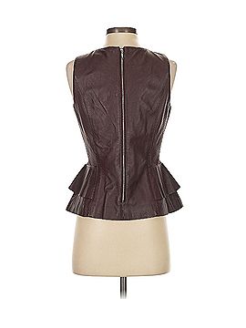 White House Black Market Faux Leather Top (view 2)
