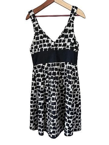 White House Black Market Empire Surplice Mod Houndstooth Cocktail Dress (view 2)