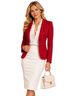 H&M Fitted Red Notch-Lapel Blazer Jacket - photo 1