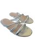 Stuart Weitzman 100% Leather Silver Sandals Size 7 - photo 2