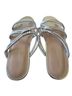Stuart Weitzman 100% Leather Silver Sandals Size 7 - photo 3