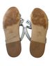 Stuart Weitzman 100% Leather Silver Sandals Size 7 - photo 4