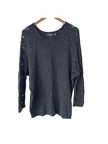 Vince. Open Knit Crew Neck Wool Pullover Sweater (view 1)