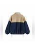 Cider FLEECE STAND COLLAR TWO TONE PATCHY DRAWSTRING OVERSIZED SWEATSHIRT Jacket - photo 8
