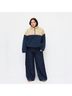 Cider FLEECE STAND COLLAR TWO TONE PATCHY DRAWSTRING OVERSIZED SWEATSHIRT Jacket - photo 4