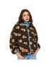 Cider Fleece Floral Zip Through Oversized Jacket Jacket - photo 1