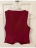 Express Solid Burgundy Vest Size XS - photo 7