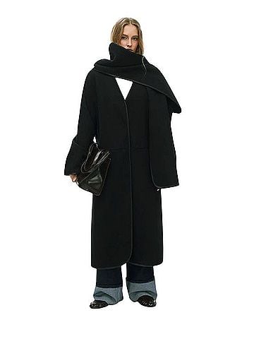 Cider Wool-look V-neck Oversized Coat Coat (view 1)