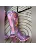Dolls Kill Print Pink Purple Boots Size 9 - photo 3