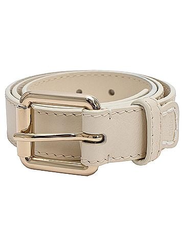 Chloé Chloé Buckle Belt in White Leather (view 1)