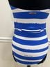 Milly Stripes Blue White One Piece Swimsuit Size L - photo 4