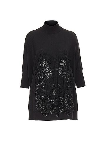 Givenchy Givenchy wool blend sequin lace turtleneck tunic (view 1)