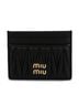 Miu Miu 100% Leather Black Leather Card Wallet One size - photo 1