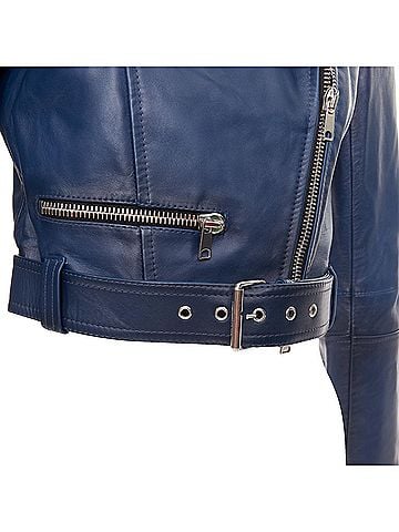Alexander McQueen Alexander McQueen asymmetric leather cropped biker jacket (view 2)