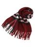 Burberry 100% Wool Red Check Cashmere Scarf One size - photo 1