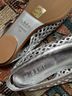 M. Gemi 100% Leather Silver Gray Flats Size EU 36 - photo 3