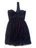 Cache 100% Polyester 100% Linen Solid Black Cocktail Dress Size 2 - photo 2