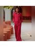 Andrea Iyamah Solid Red Dress Pants Size XS - photo 4