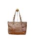 Coach 100% Leather Print Gold Brown Ivory Shoulder Bag One size - photo 1