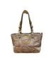 Coach 100% Leather Print Gold Brown Ivory Shoulder Bag One size - photo 2