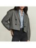 Veronica Beard Houndstooth Gray Green Blazer Size 6 - photo 4