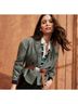 Veronica Beard Houndstooth Gray Green Blazer Size 6 - photo 16