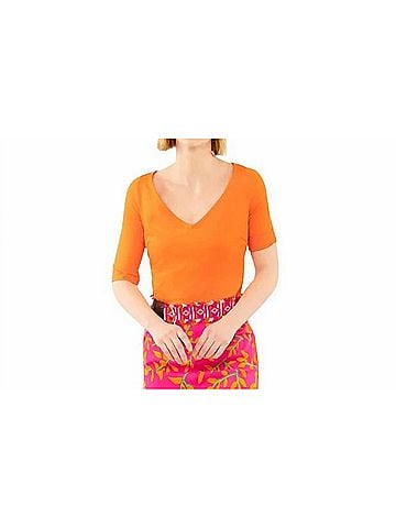 Gretchen Scott Designs Second Skin Tee in Orange (view 2)