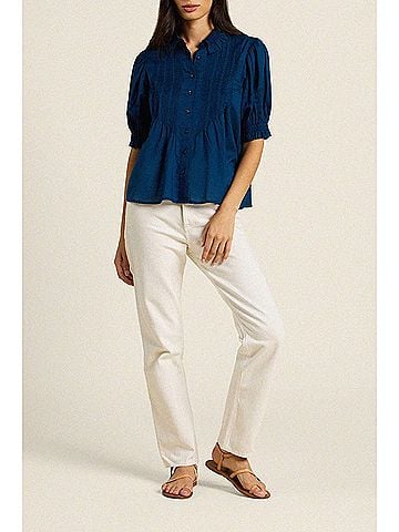 Trovata Jess Blouse in Laguna Navy (view 2)