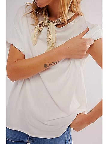 Free People Nina Tee in Ivory (view 2)