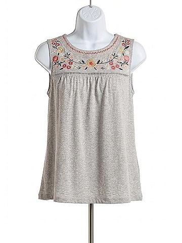 Roper Women's Studio West Top in Grey (view 1)