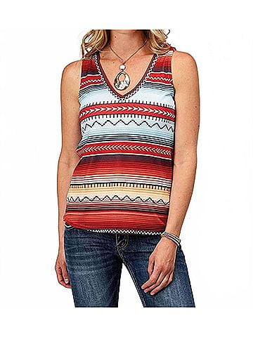 Roper Women's Studio West Sleeveless Top in Multi (view 2)