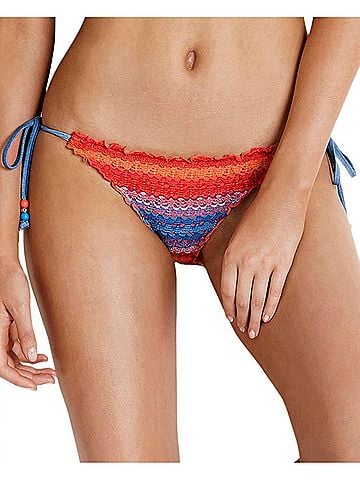 Seafolly Tie Side Hipster Bikini Bottom in Sea Red (view 2)