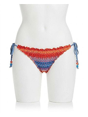 Seafolly Tie Side Hipster Bikini Bottom in Sea Red (view 1)