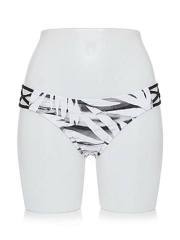 Reef Strappy Retro Bikini Bottom in Ree Desert Palm (view 1)