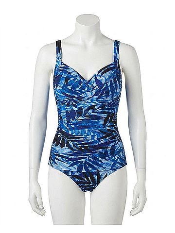 Miraclesuit Denimite Bella Underwire One Piece Swimsuit in Blue (view 1)