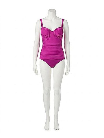 Miraclesuit Plus Solid Rialto One Piece Swimsuit in Fuchsia (view 1)