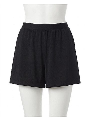 Miraclesuit Loose Short Swim Bottom in Black (view 1)