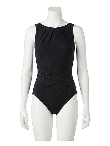 Miraclesuit Asbury High Neck Underwire One Piece Swimsuit in Black (view 1)