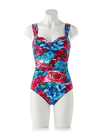 Miraclesuit Saxon Underwire One Piece Swimsuit in Rose (view 1)