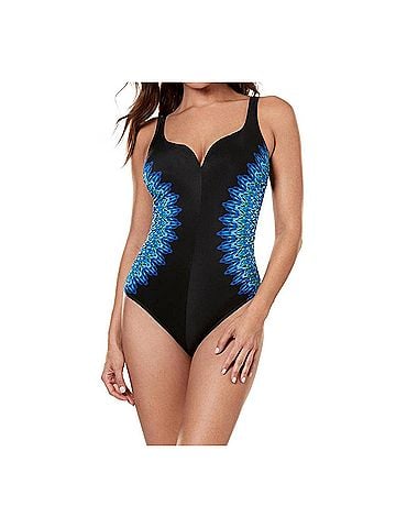 Miraclesuit Knit Pick Temptress One Piece Swimsuit in Black (view 2)