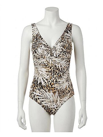 Miraclesuit Safari Palisades One Piece Swimsuit in Brown (view 1)