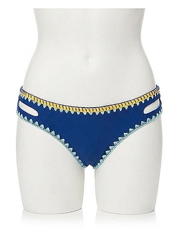 Jessica Simpson Woodstock Reversible Hipster Bikini Bottom in Marine And Peri (view 1)