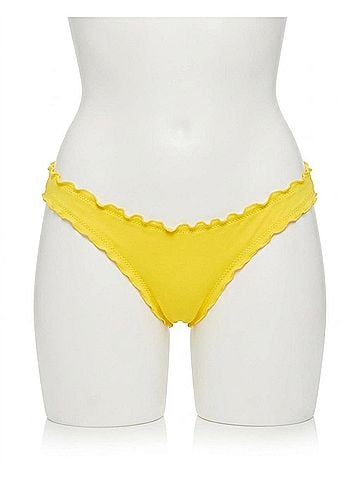 Seafolly Shimmer Hipster Bikini Bottom in Lemon (view 1)
