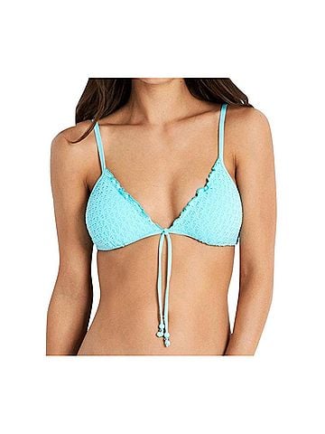 Seafolly Havana Tie Front Bralette Bikini Top in Ice (view 2)