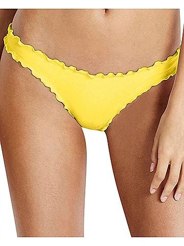 Seafolly Shimmer Hipster Bikini Bottom in Lemon (view 2)