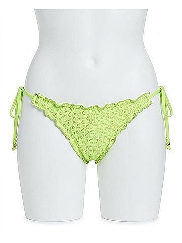 Seafolly Ruffle Tie Side Hipster Bikini Bottom in Havana (view 1)
