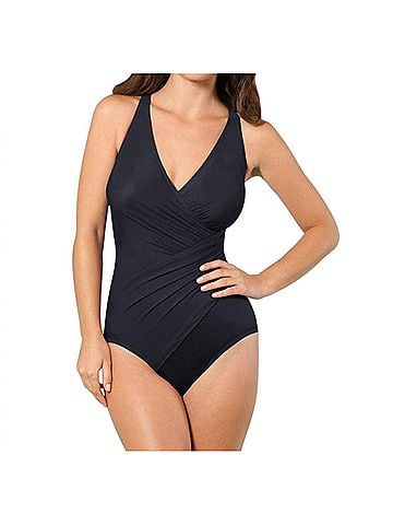 Miraclesuit Oceanus D-Cup One Piece Swimsuit in Black (view 2)