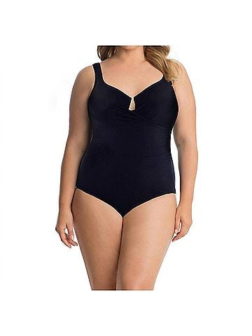 Miraclesuit Escape One Piece Swimsuit - Plus in Black (view 2)
